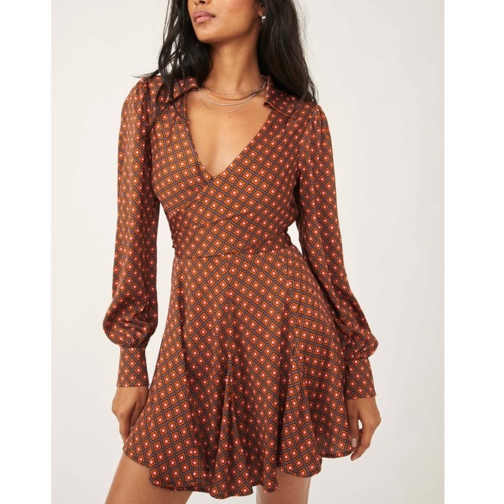Free People Long-Sleeve Mini Dress